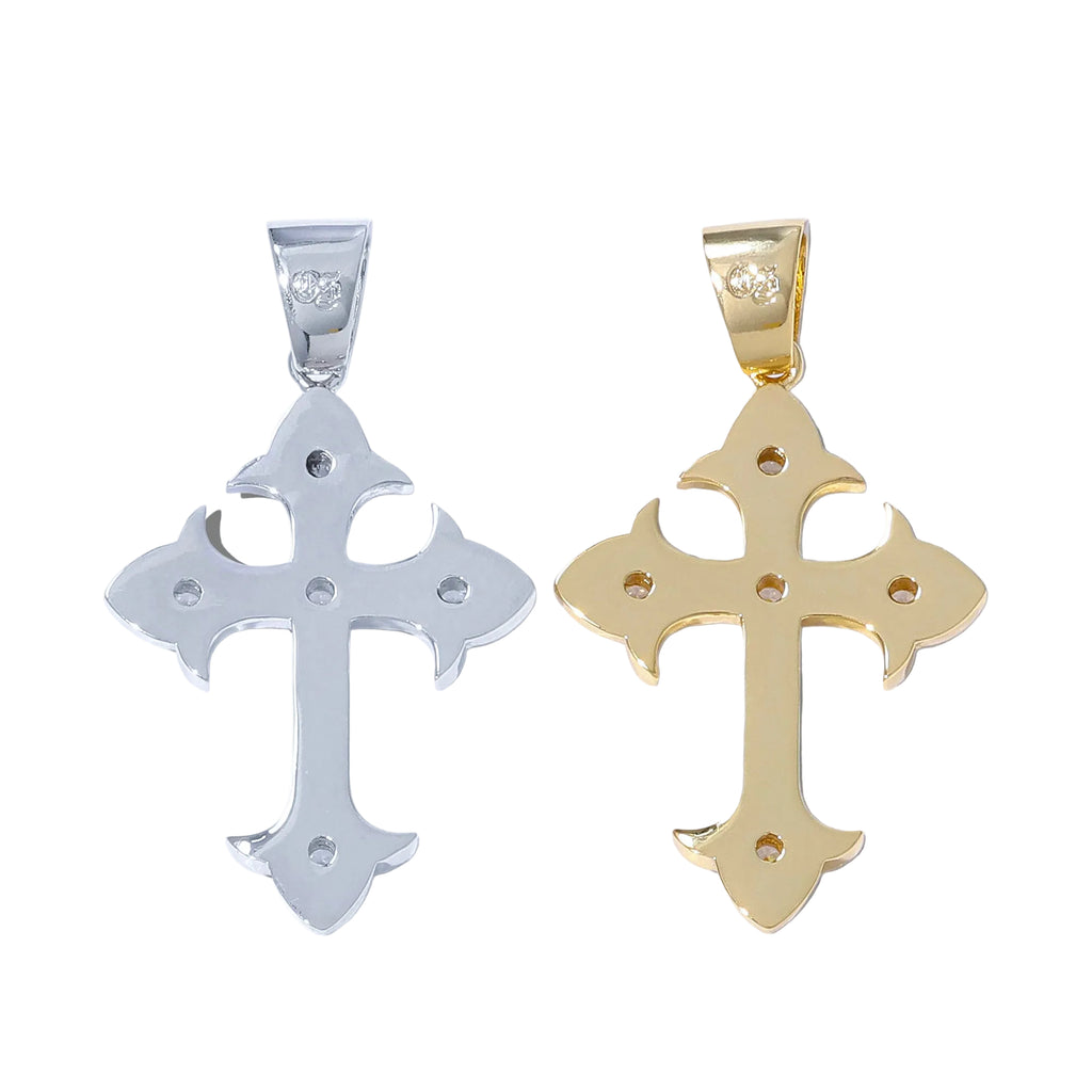 Crystal Cross Pendants - Silver