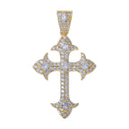 Crystal Cross Pendants - Gold