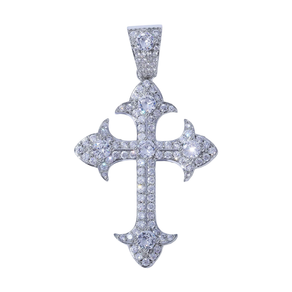 Crystal Cross Pendants - Silver