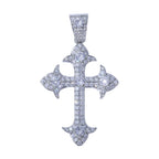 Crystal Cross Pendants - Silver