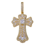 Multi Gem Cross Pendants - Gold