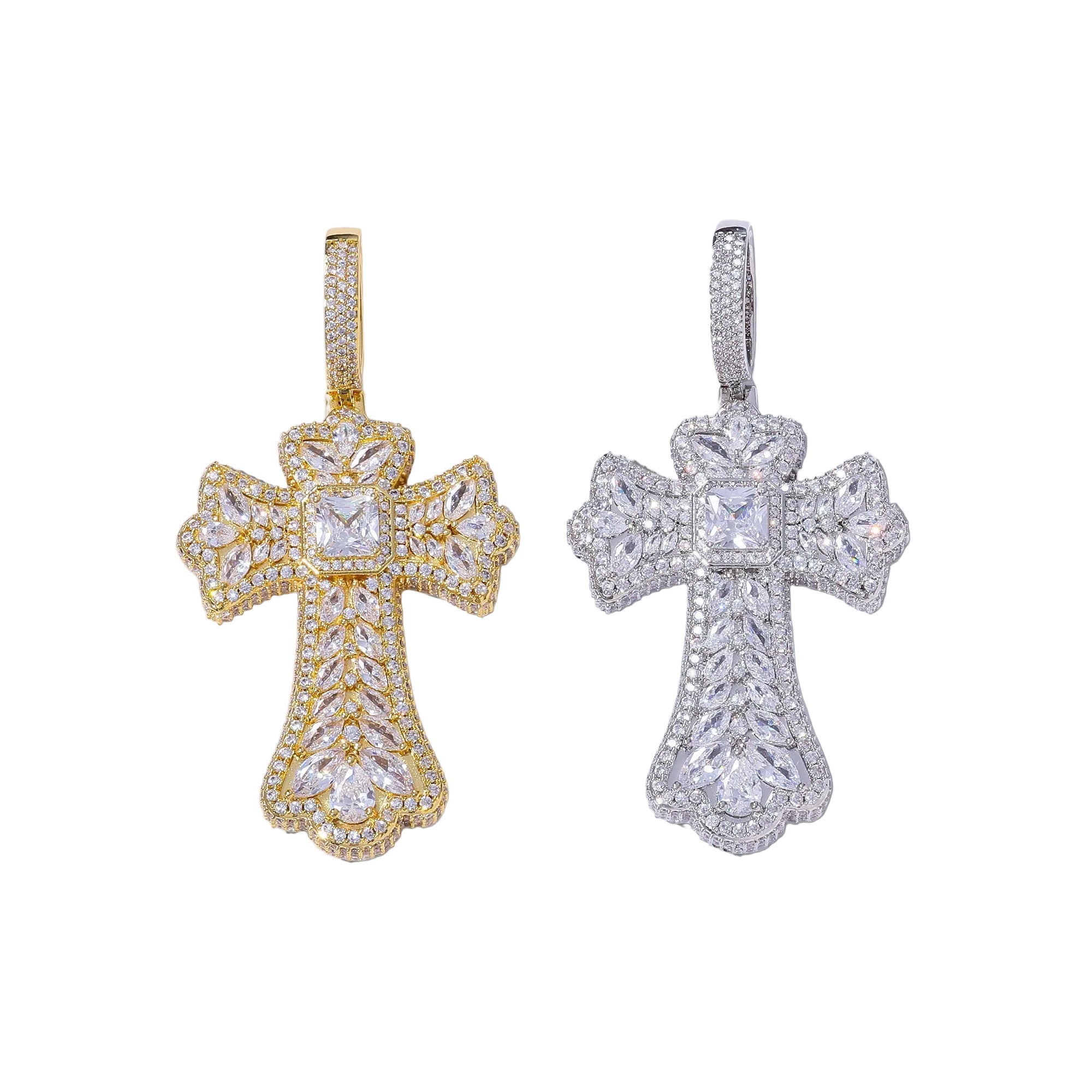 Multi Gem Cross Pendants