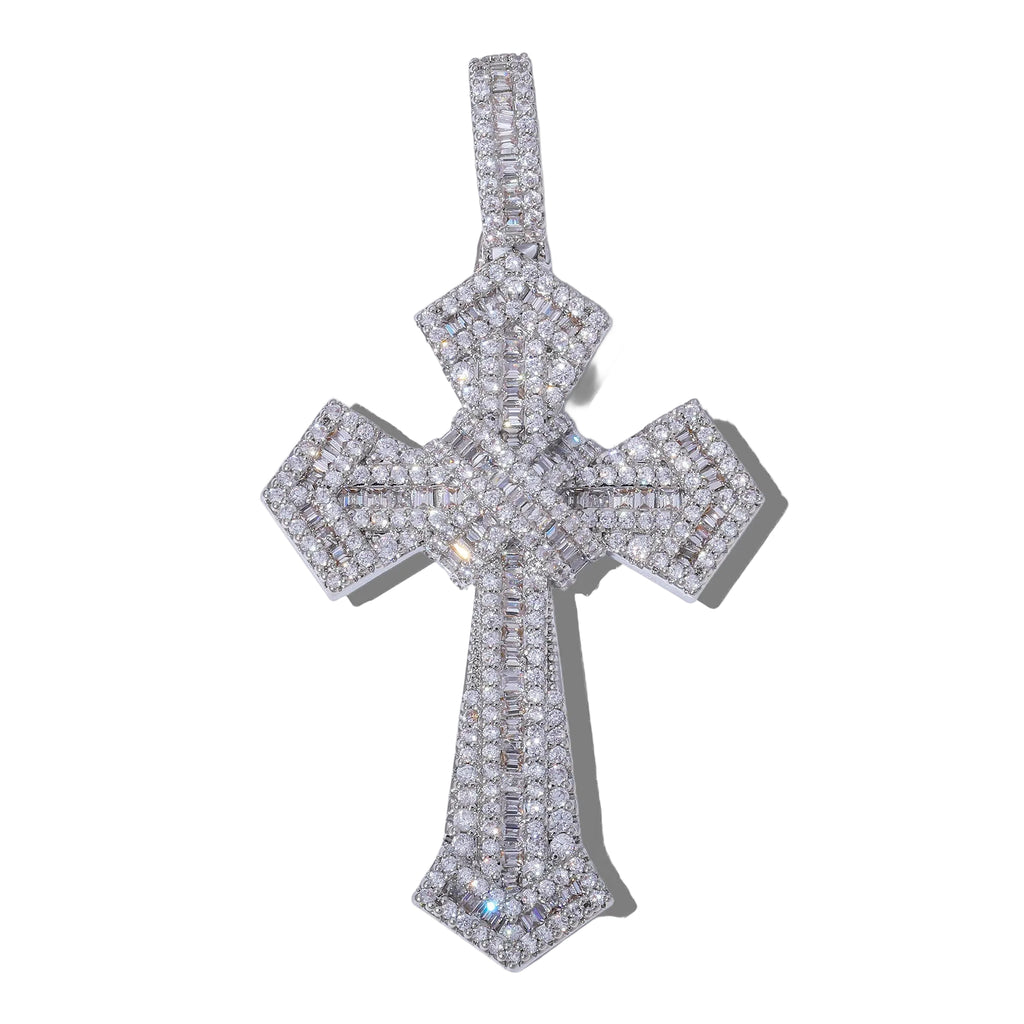 Roped Cross Pendants - Silver