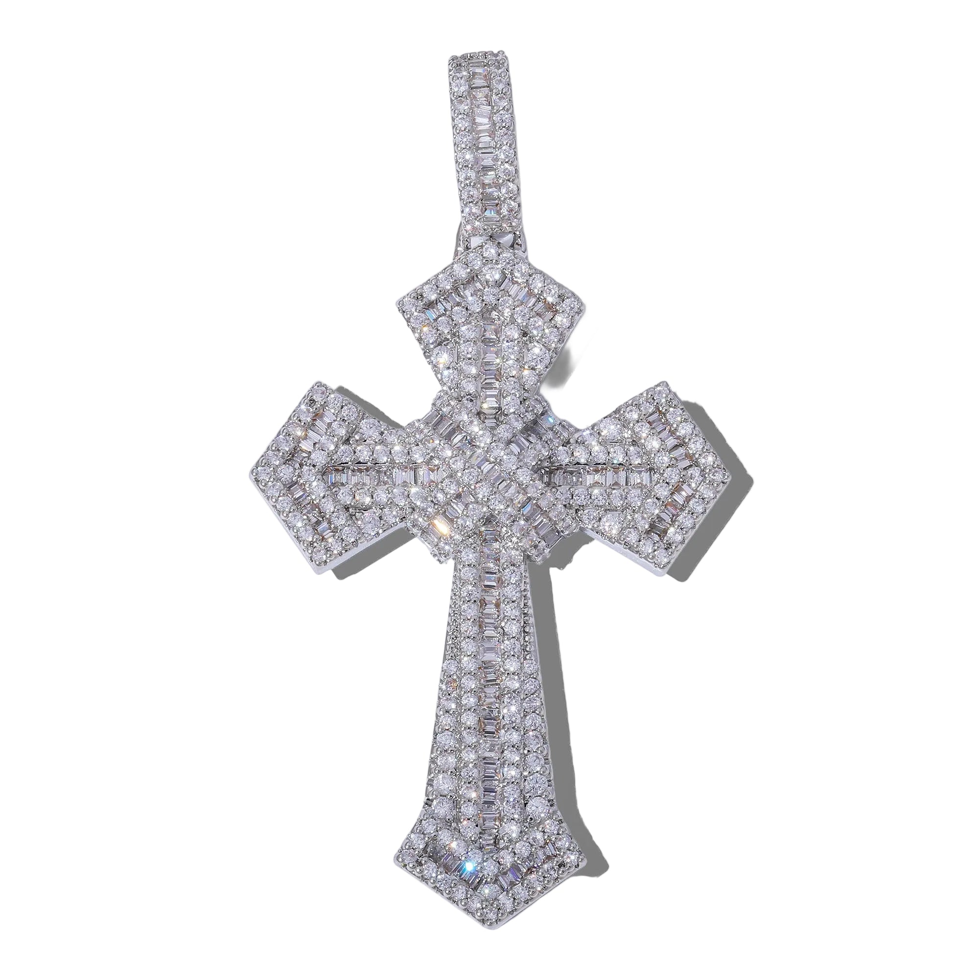 Roped Cross Pendants - Silver