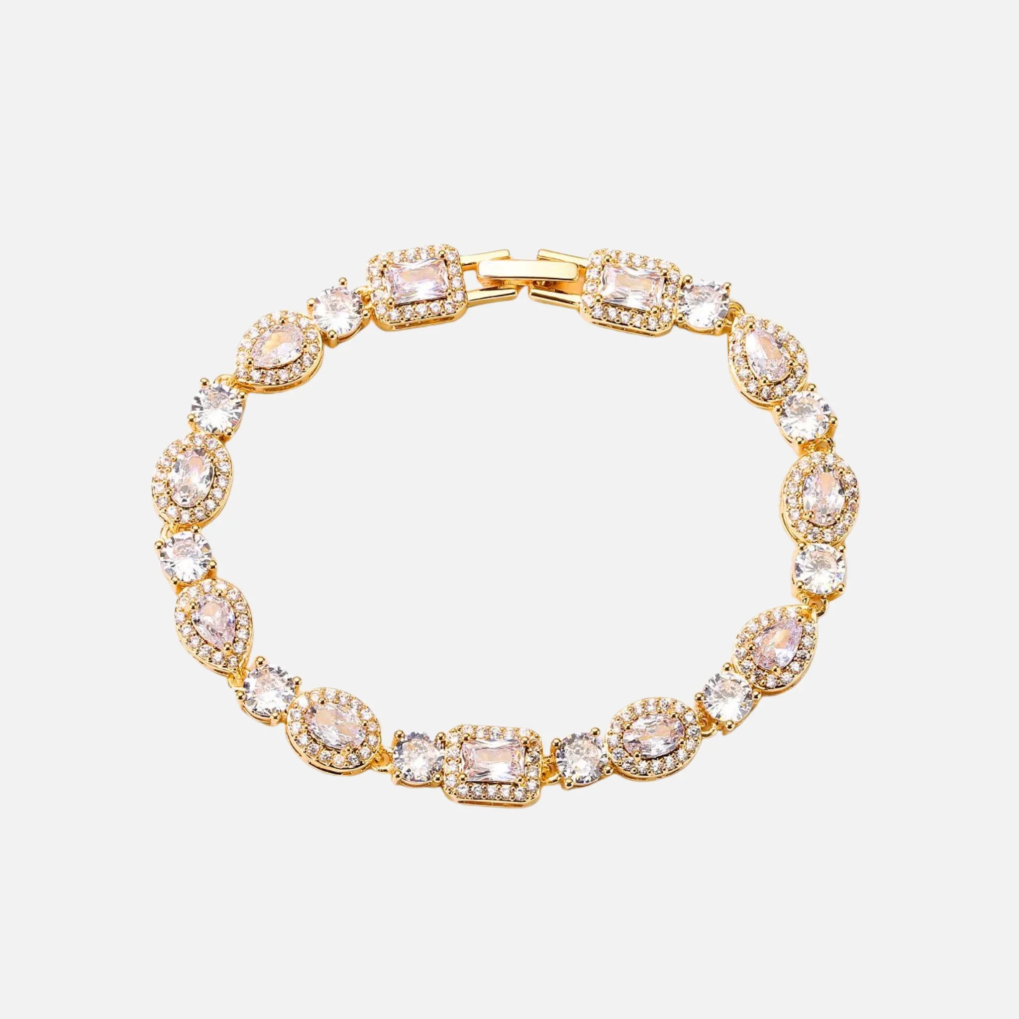 Multi-Stone Bracelet - Gold