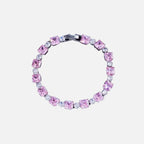Pink Cube Bracelet - Silver