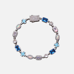 Cross & Opal Bracelet - Silver