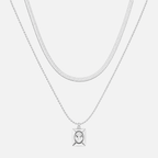 Clear Gemstone Chain - Silver