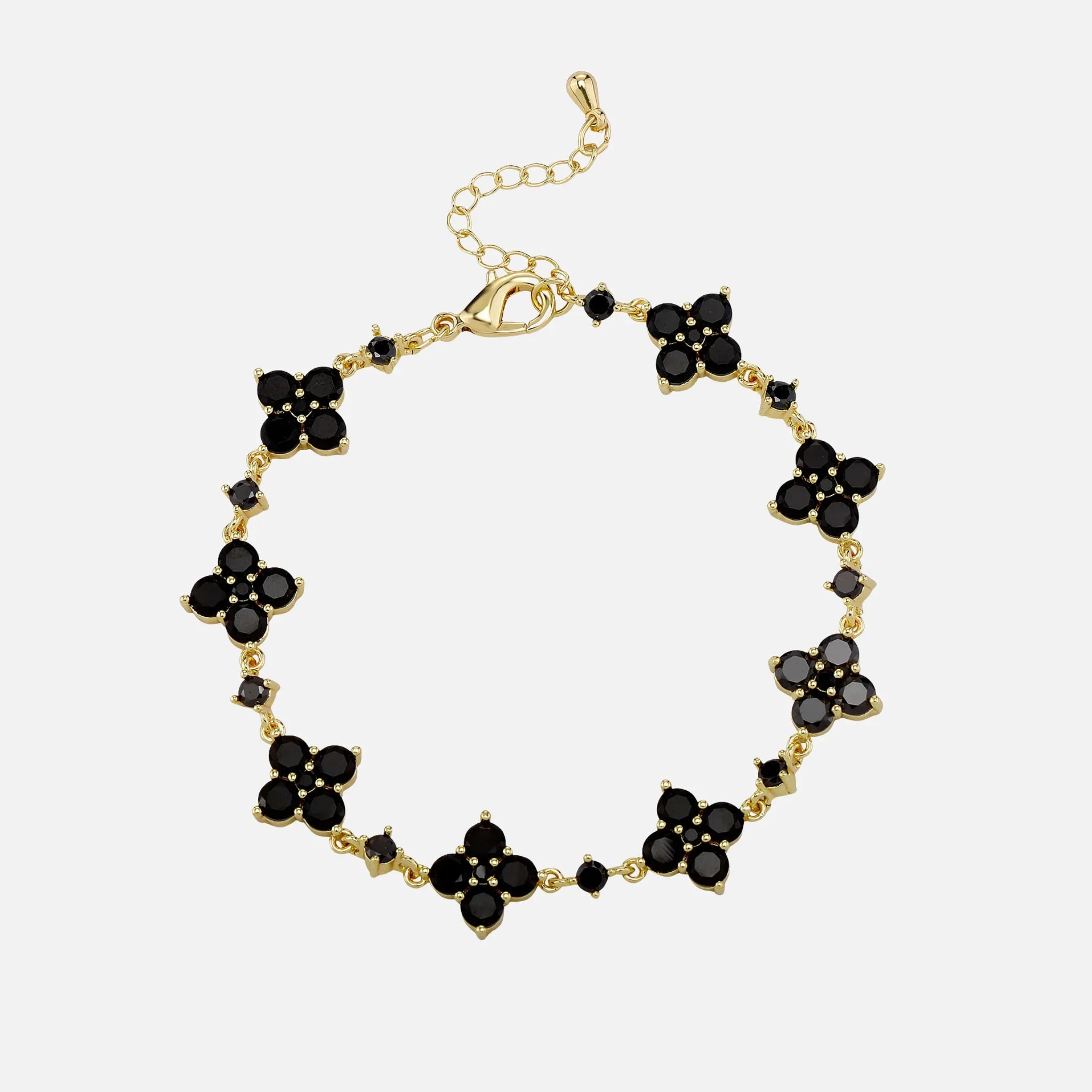 Midnight Star Clover Bracelet - Gold