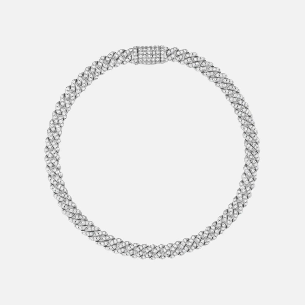 Iced Cuban Bracelet - 6mm - Silver