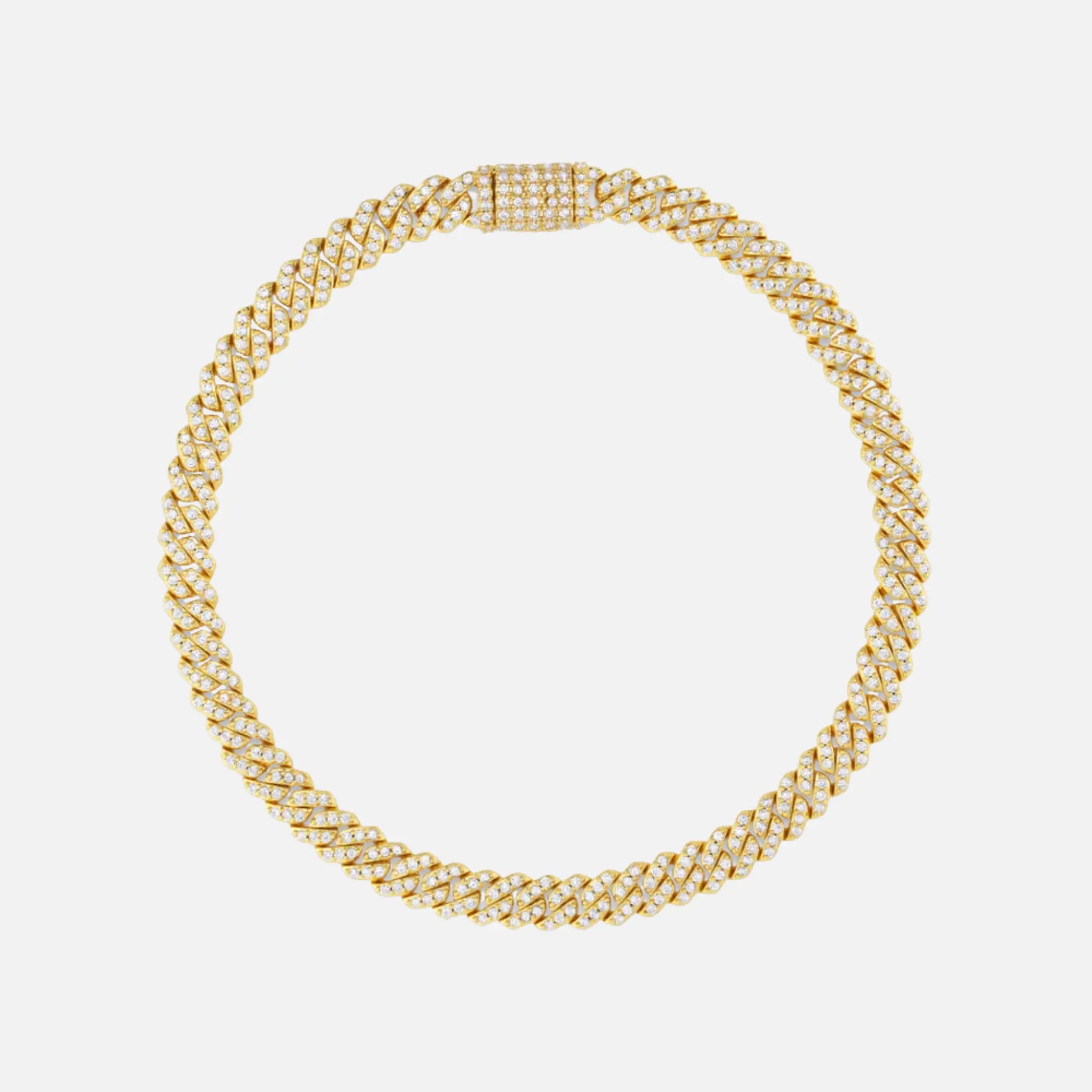 Iced Cuban Bracelet - 6mm - Gold