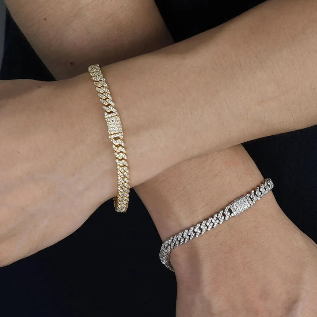 Iced Cuban Bracelet - 6mm - Silver
